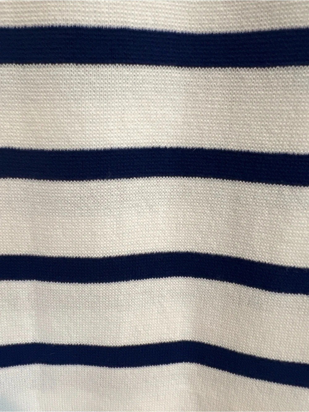 J.Crew Nautical Vacation Resort Wear Cream and Navy Striped Knit Tee Dress- 2X